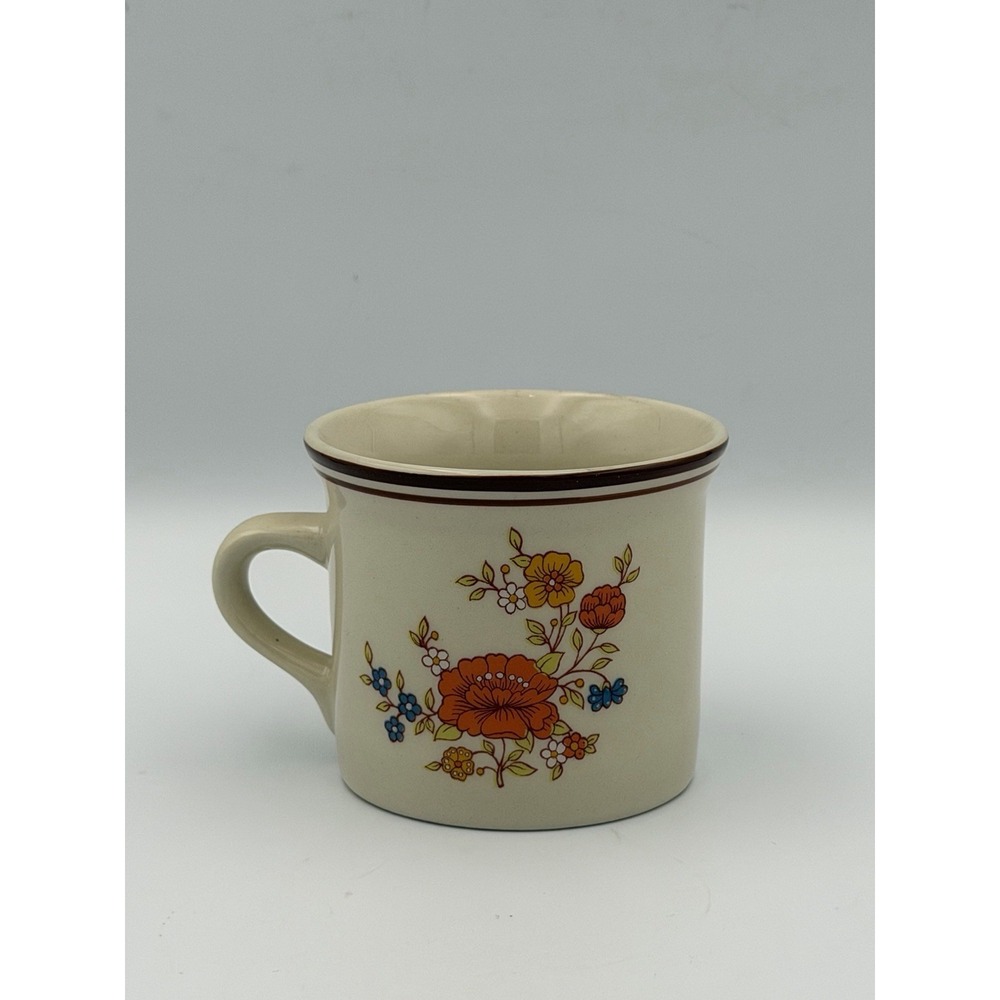 Vintage Summer Garden by Excel Linda Floral Stoneware Soup Mug Country Farmhouse